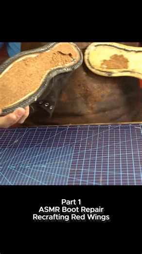 4.4K views · 43 reactions | Part 1 ASMR Boot Repair - Recrafting Red Wings #shoerepair #restoration #shoes #satisfying #asmr | The Shoe Master | Facebook