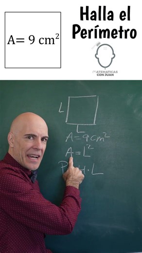 ¿Puedes hallar el perímetro del cuadrado conociendo el área?