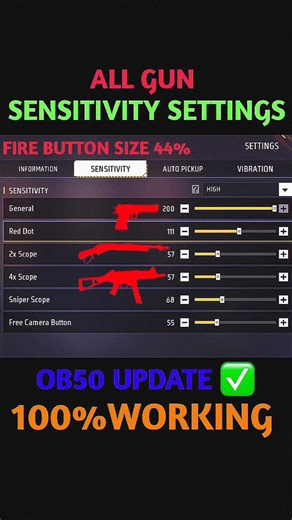 Free Fire Ob52 Update 4Gb Ram Auto Headshot Sensitivity Setting ⚙️| 200 Sensitivity Settings In 2026