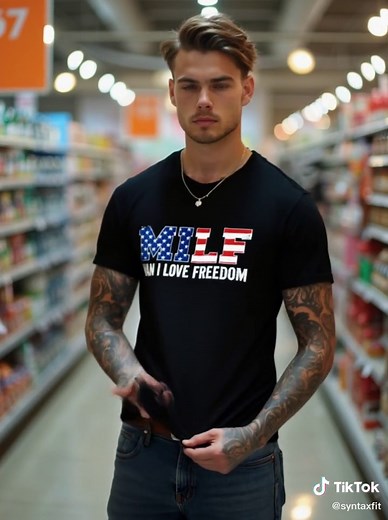 Hey, freedom-lovers! Check out this sick black tee – it’s not just a shirt, it’s a vibe. The letters “MILF” pop with an American flag motif (stars ‘n’ stripes, baby!), and “MAN I LOVE FREEDOM” shouts your passion loud. Soft, slouchy fit = all-day comfort. Perfect for Fourth of July, road trips, or just flexing your patriotic spirit. Pair it with denim shorts or joggers – instant cool-girl energy. Cop yours and wear your love for liberty on your sleeve (literally)! #FreedomVibes #PatrioticTee #US
