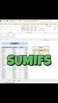 SUMIFS Function | Criteria Based Addition | #excel #shorts