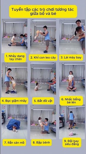 📌9 trò chơi tương tác siêu vui tại nhà giúp ba và bé gắn kết, khỏe người lại tràn ngập tiếng cười!