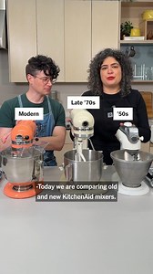 The KitchenAid stand mixer has had a mass following for decades. Our friends at Wirecutter compared vintage mixers from the '50s, '70s, and modern years to look at any design changes. And spoiler alert: there aren't many. https://nyti.ms/4bLYueq | NYT Cooking