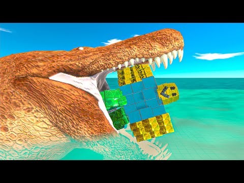 ORANGE MOSASAURUS and Reach The Evolution Gate - Animal Revolt Battle Simulator