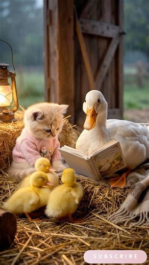 Mei and The Little Ducklings .:*♡ 🐥🐥🐥 #catstory #cat #cute #kitten