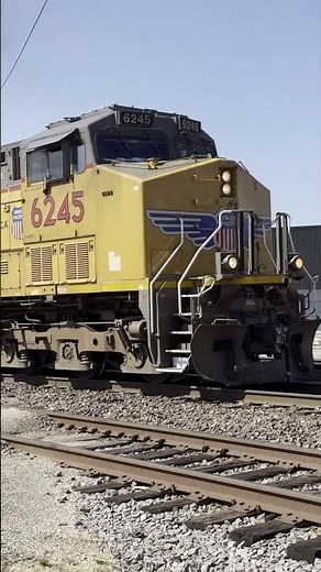 Massive Union Pacific Locomotive at Rochelle Yard East Side #train #railroad