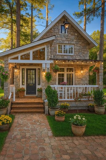 13K views · 197 reactions | Amazing Brick|Stone House | Tiny House Inspiration | Facebook