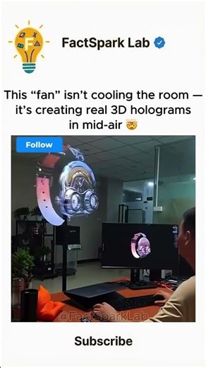 How a Spinning Fan Creates Realistic 3D Holograms You Can See Floating
