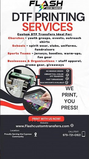 Professional DTF Printing for Your Custom Designs #cypresstx #dtf #dtfprinting