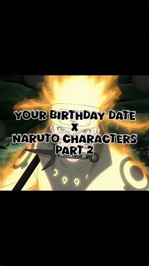Your birthday date X Naruto Characters Part 2 #naruto #narutoedit #ytshorts #ytviral #roblox #anime