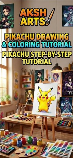 Drawing Pikachu Part 2: Step-by-Step Coloring Tutorial 🎨