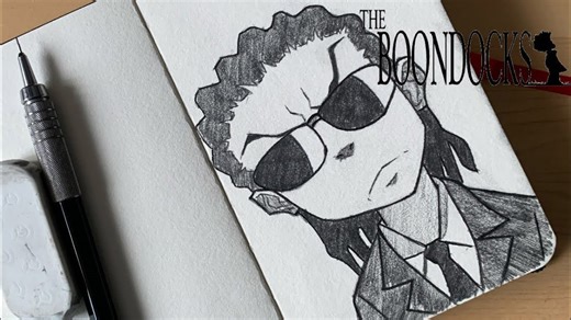 Quick sketching Riley Freeman | The Boondocks fan art