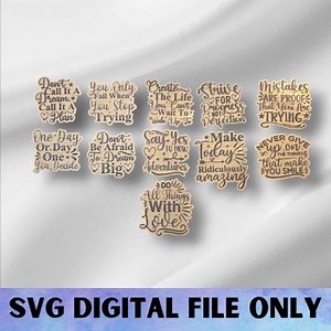 SVG Inspirational V3 Magnet Set - Digital Download-glowforge, Motivational, Inspiring, Positive, Uplifting, Fridge Desk Magnet Laser File - Etsy