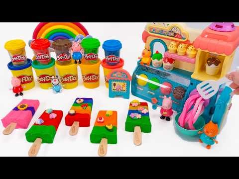 How to make Kinetic Sand Ice Cream & Cutting ASMR | PlayDoh Ice Cream 🌈 Kinetic Sand ASMR