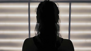 Silhouette of a contemporary dancer in studio - Free Stock Video