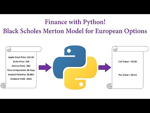 Finance with Python! Black Scholes Merton Model for European Options