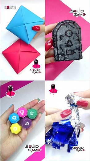 How to make All the DIY games from squid game #shorts #squidgame #diy #craft #challenge