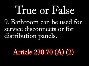 NEC Electrical code # 3 Article 230 # 18