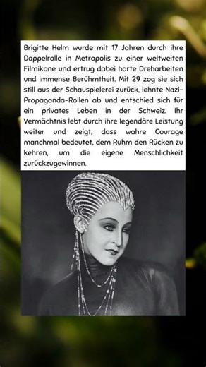 🎬 Brigitte Helm – Mut, dem Ruhm den Rücken zu kehren
