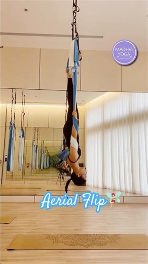 Aerial Flip (Intermediate level) #aerialyoga #aerialflip #backflip