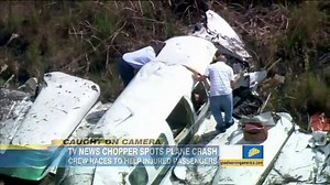 News Crew Helps Pilot After Plane Crash