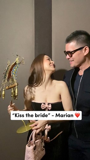 A KISS FOR THE BIRTHDAY GIRL AND BEST ACTRESS ❤️ #Balota star Marian Rivera and husband Dingdong Dantes share a sweet kiss after her win at the #Cinemalaya2024 Awards Night! | GMA Network