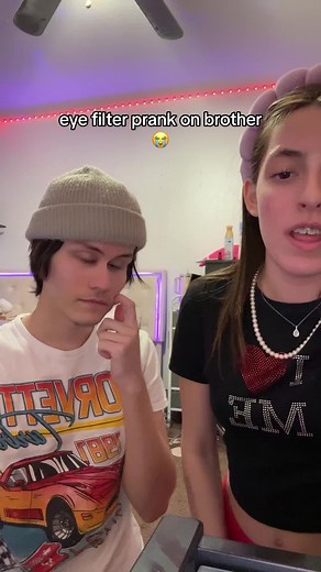 Cross Eyed Salad Filter Prank on Brother