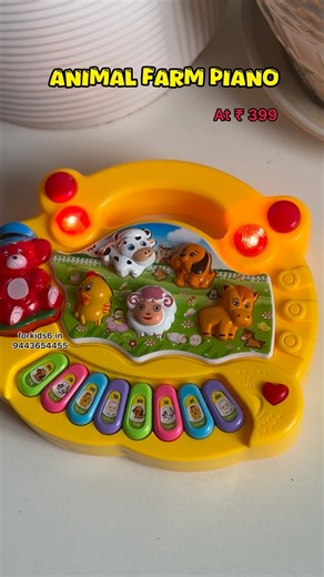 Forkids@6 (Games/Toys/bottles/bags) ™️ | Animal Farm Piano at ₹ 399 ANIMAL SOUND: Cow, Dog, Hen, Sheep and Horse. Multiple Tones Farm Animal Voice for Kids to Learn and Fun... | Instagram