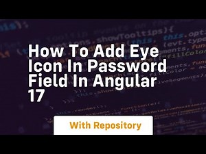 how to add eye icon in password field in angular 17