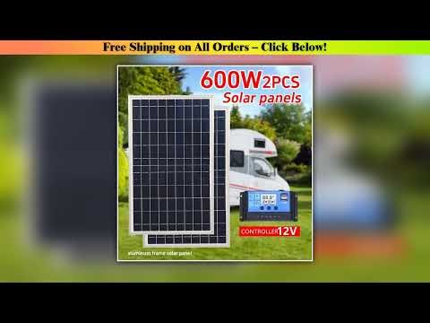300W 12V Solar Panel Kit Complete Polycrystalline USB Power Portable Outdoor Rechargeable Solar