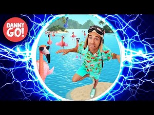 "Flamingo FRENZY!" Dance Game 🦩🌴 ⚡️HYPERSPEED REMIX⚡️/// Danny Go! Songs for Kids