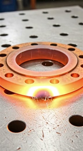 Industrial Flange Laser Rust Removal | Full Surface Cleaning Pass