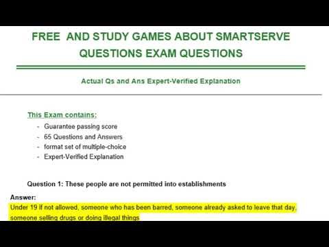 FREE SmartServe Study Games 2026 🍹📚 Master Your Certification & Pass With Ease! ✅🎯