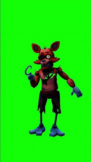 Low Poly Foxy FNaF Workshop Animation | Green Screen