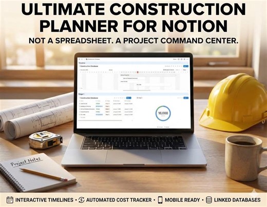 Modern Project Management Template With Cost & Timeline Tracker (digital Download) - Etsy