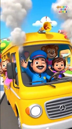 the Wheels On The Bus go round and round Song | HD 3D Animation | Kids Favourite Rhyme