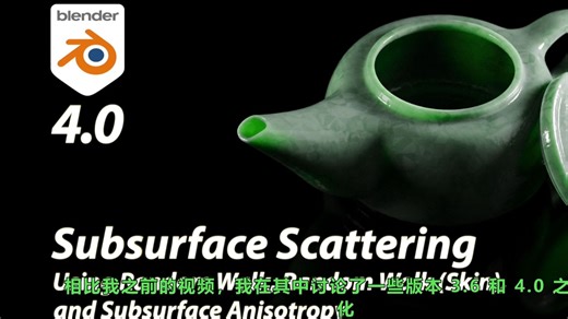【转载-Ai翻译】Blender4.0中BSDF材质的次表面模式和各向异性讲解