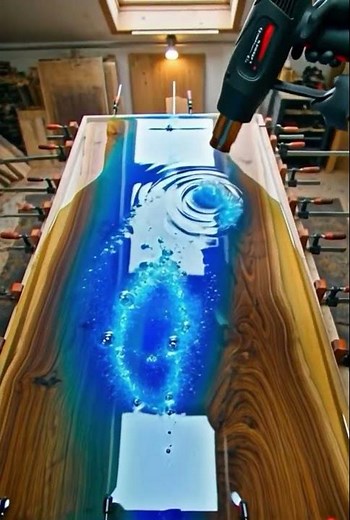 Making a Stunning Live Edge River Table Step by Step 🛠️