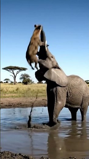 Hyena Attacks an Elephant… Instantly Regrets It 🐘💥 | Wildlife Short
