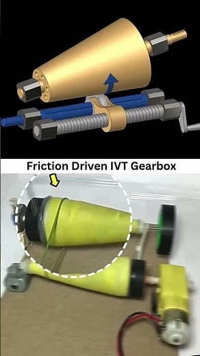 What Makes Friction Driven IVT Gearbox So POWERFUL? #cad #3d #working #cvt #ajdesignhub #gearbox