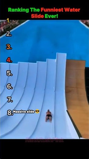 Ranking The Funniest Water Slide Ever! 😂 #FunnyWaterSlide #EpicSlide