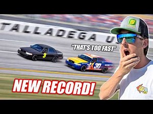 CHEAP Racecars on Talladega Superspeedway with Brad Keselowski! New SPEED RECORD!