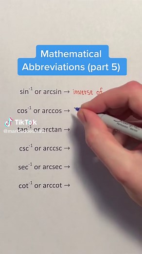 Mathematical Abbreviations in Maths Town
