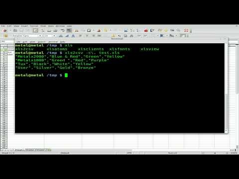 Excel to CSV with xls2csv - BASH - Linux