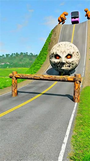 Big & Small Cars vs Capsule Buses vs Big Tree Standing -BeamNG.drive #car #usa #usashorts #trending