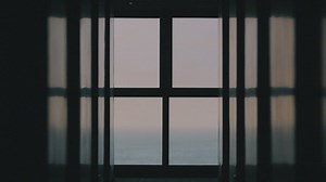 Looking out from a hotel window - Free Stock Video