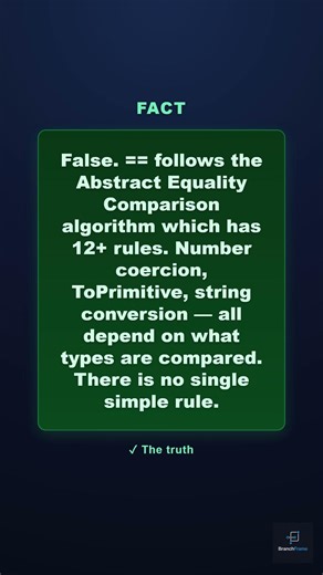 Myth == just converts both sides to strings, then compares | Javascript type conversion #javascript
