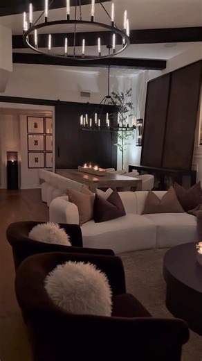 Incoming… a moody modern living room with warm tones, layered textures, and cozy interior design details 🤎 perfect living room decor inspiration with stylish finds. #livingroominspo #moodylivingroom #moodymodern #moderninteriordesign #livingroomdecor