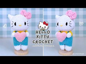 Hello Kitty Crochet | Free Amigurumi Pattern & Tutorial | How to Crochet Hello Kitty #diy #crochet