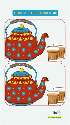 Find 3 differences🔍🔥#thefindingchallenge #findthedifference #tea #shorts